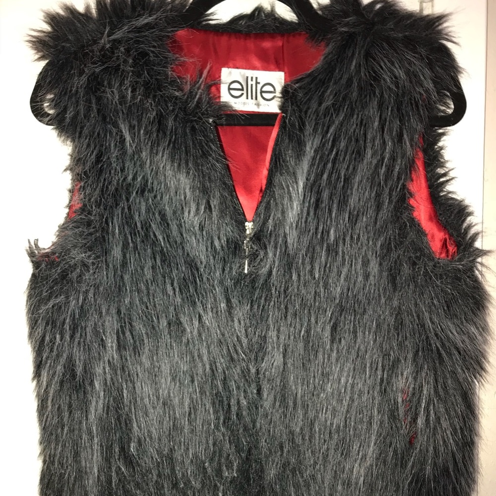 Faux fur vest